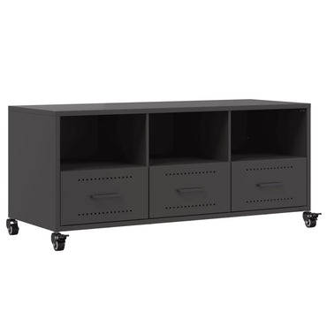 Meuble TV vidaXL Acier Noir 100,5x39x43,5 cm