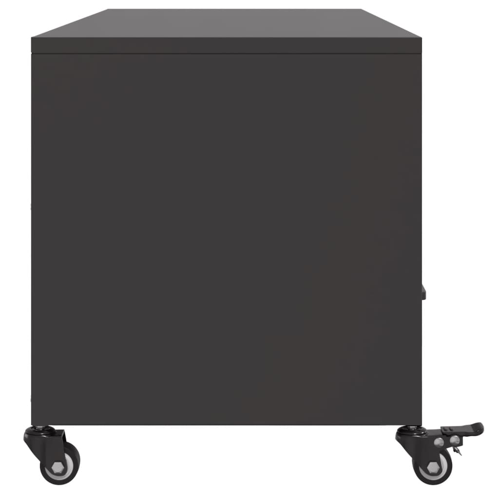 Meuble TV vidaXL Acier Noir 100,5x39x43,5 cm