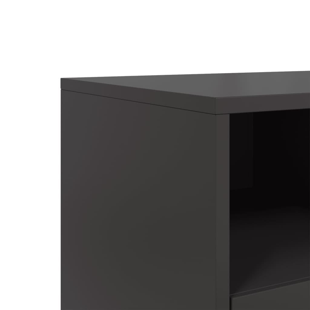 Meuble TV vidaXL Acier Noir 100,5x39x43,5 cm
