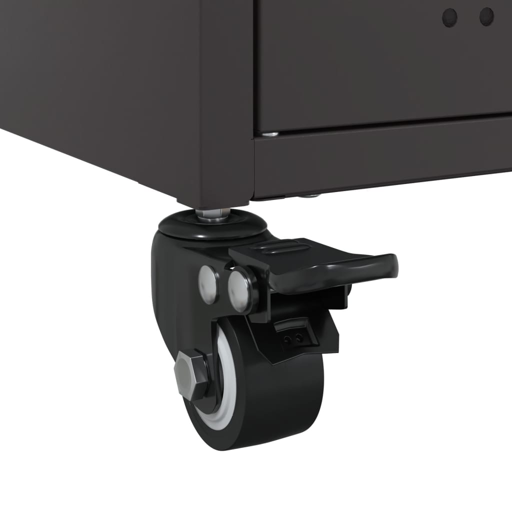 Meuble TV vidaXL Acier Noir 100,5x39x43,5 cm