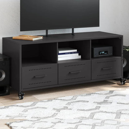 Meuble TV vidaXL Acier Noir 100,5x39x43,5 cm