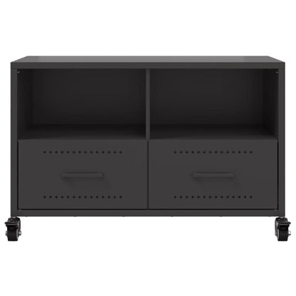 vidaXL TV-Schrank Schwarz 68x39x43,5 cm Stahl