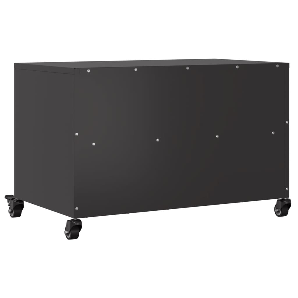 vidaXL TV-Schrank Schwarz 68x39x43,5 cm Stahl