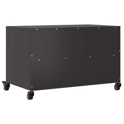 vidaXL TV-Schrank Schwarz 68x39x43,5 cm Stahl