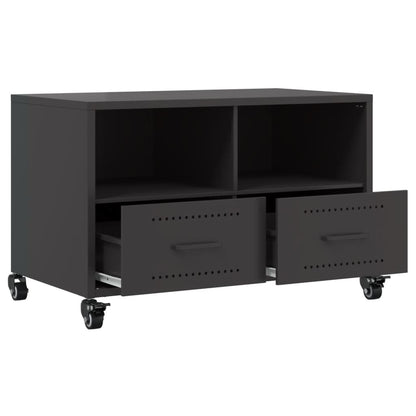 vidaXL TV-Schrank Schwarz 68x39x43,5 cm Stahl