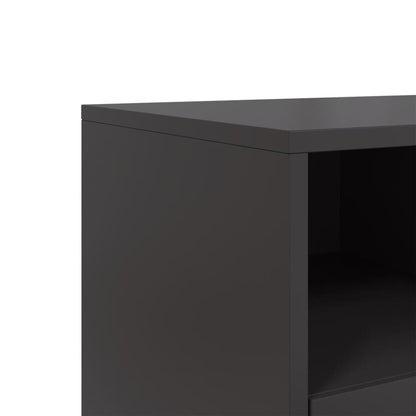 vidaXL TV-Schrank Schwarz 68x39x43,5 cm Stahl