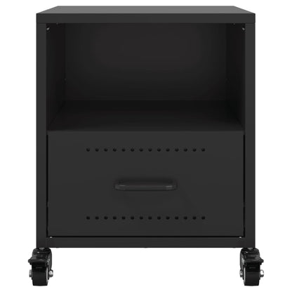 vidaXL Nachttisch Schwarz 36x39x43,5 cm Stahl