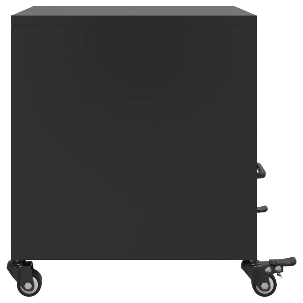 vidaXL Nachttisch Schwarz 36x39x43,5 cm Stahl
