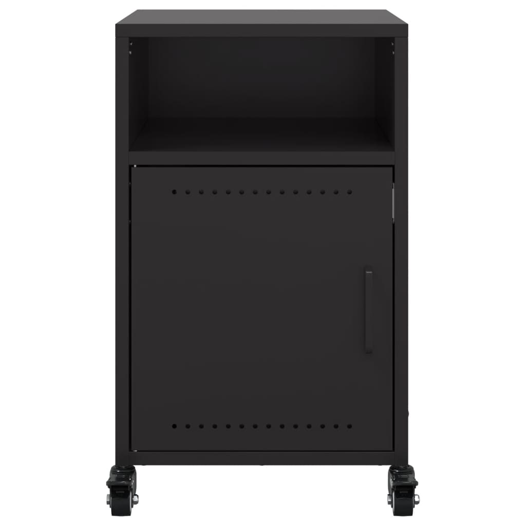 vidaXL Nachttische 2 Stk. Schwarz 36x39x59 cm Stahl