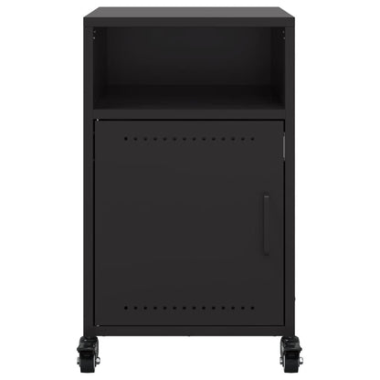 vidaXL Nachttische 2 Stk. Schwarz 36x39x59 cm Stahl