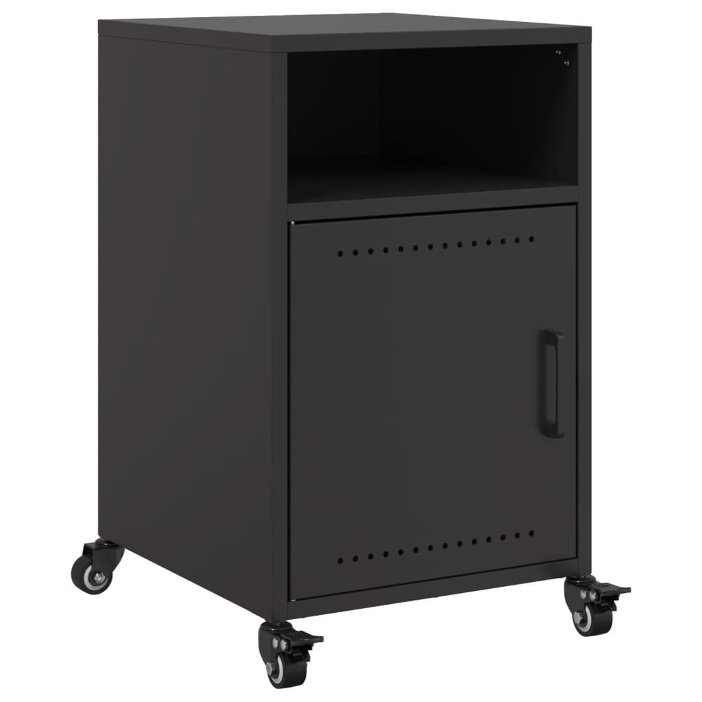 vidaXL Nachttische 2 Stk. Schwarz 36x39x59 cm Stahl