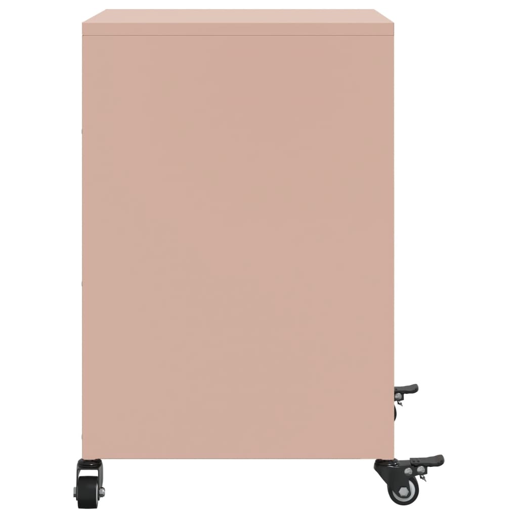 vidaXL Nachttische 2 Stk. Rosa 36x39x59 cm Stahl