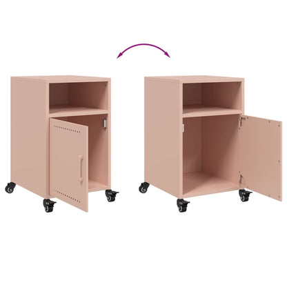 vidaXL Nachttische 2 Stk. Rosa 36x39x59 cm Stahl