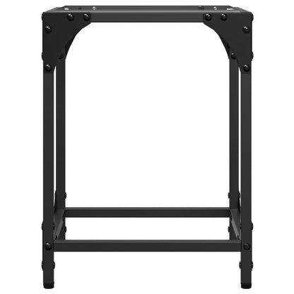 vidaXL Couchtisch mit Glasplatte Transparent 30x30x40 cm Stahl