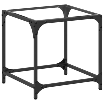 vidaXL Table basse avec plateau en verre Transparent 40x40x40 cm Acier