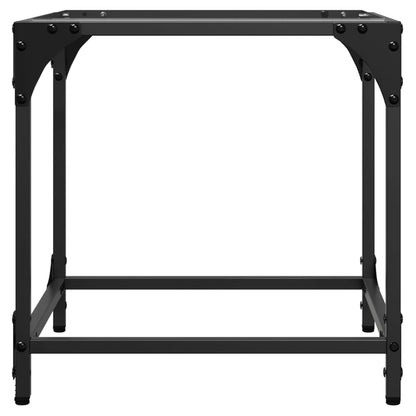 vidaXL Table basse avec plateau en verre Transparent 40x40x40 cm Acier