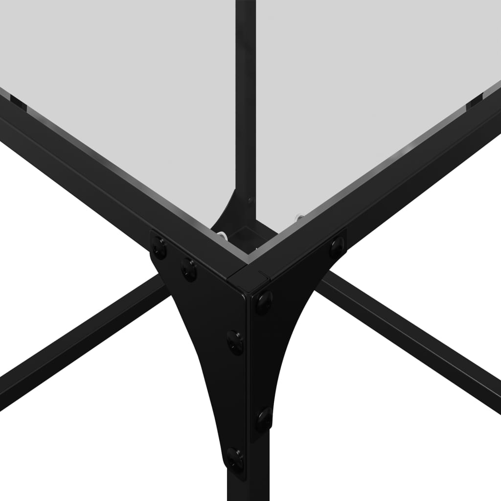 vidaXL Table basse avec plateau en verre Transparent 40x40x40 cm Acier