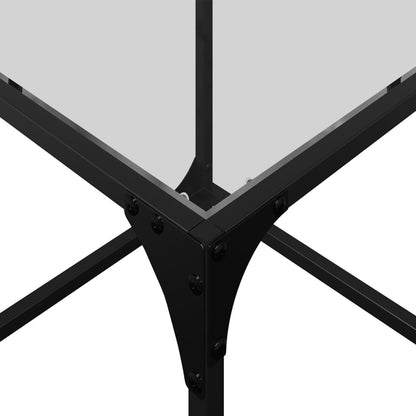 vidaXL Table basse avec plateau en verre Transparent 40x40x40 cm Acier
