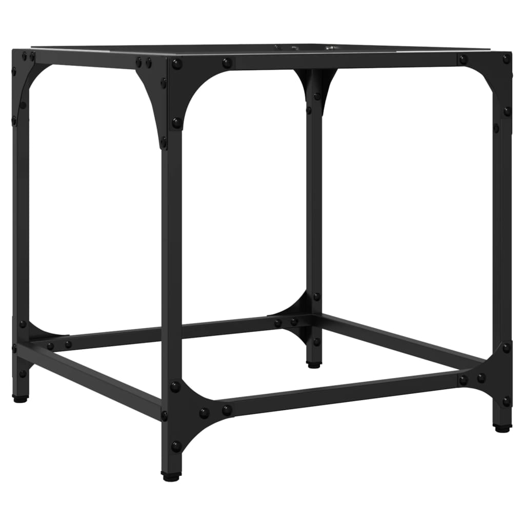 vidaXL Tables basses avec plateau en verre 2 pcs Transparent 40x40x40 cm Acier