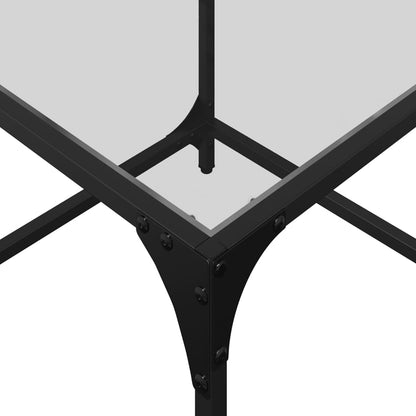 vidaXL Table basse avec plateau en verre Transparent 50x50x40 cm Acier