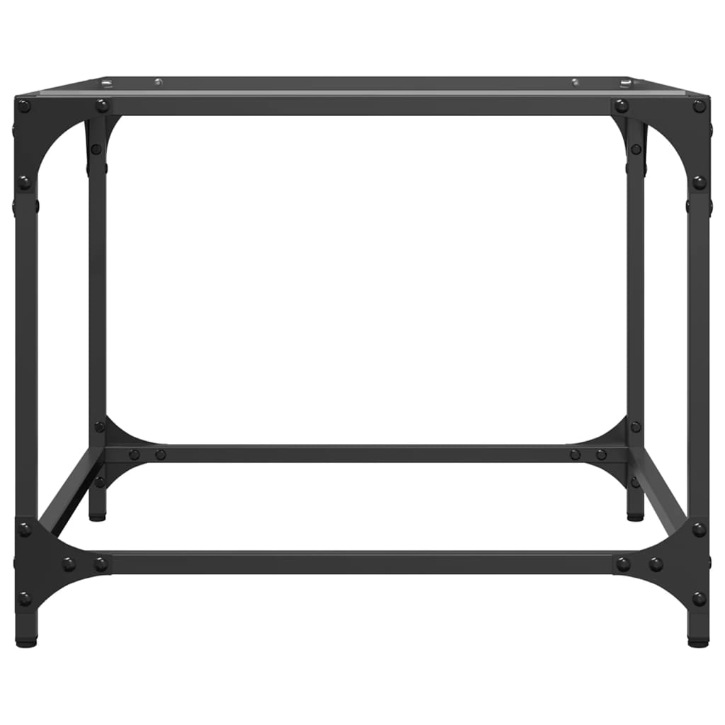 vidaXL Tables basses avec plateau en verre 2 pcs Transparent 50x50x40 cm Acier
