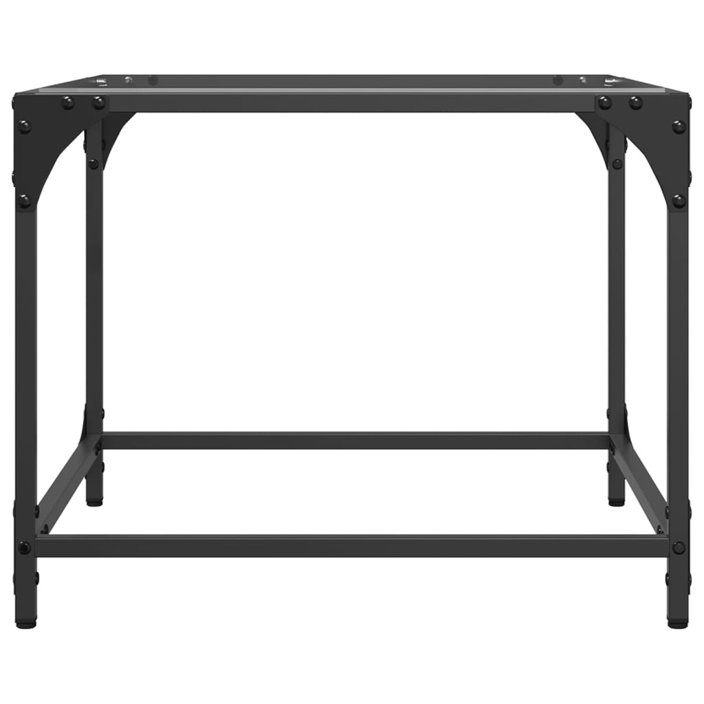 vidaXL Tables basses avec plateau en verre 2 pcs Transparent 50x50x40 cm Acier