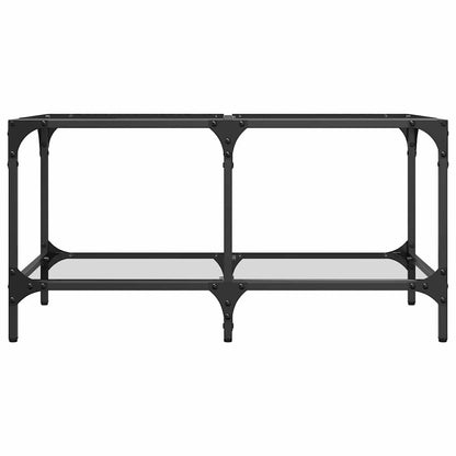 vidaXL Couchtisch mit Glasplatte Transparent 78,5x40x40 cm Stahl