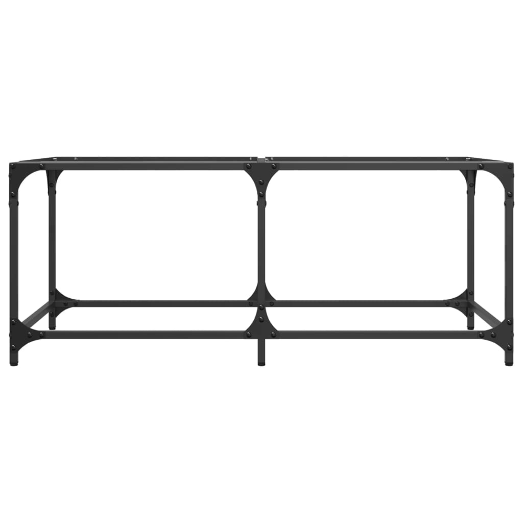 vidaXL Couchtisch mit Glasplatte Transparent 98,5x50x40 cm Stahl