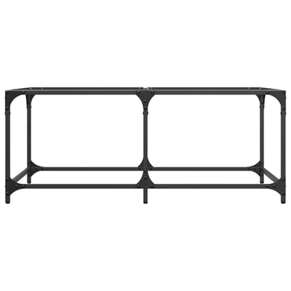 vidaXL Couchtisch mit Glasplatte Transparent 98,5x50x40 cm Stahl