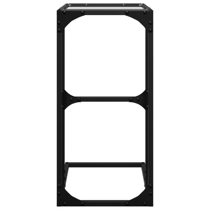 vidaXL Beistelltisch mit Glasplatte Transparent 40x30x61,5 cm Stahl