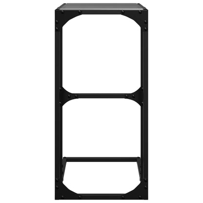 vidaXL Table d'appoint avec plateau en verre Noir 40x30x61,5 cm Acier