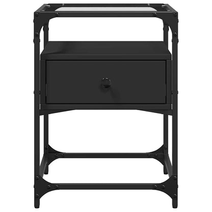 vidaXL Nachttische 2 Stk. Schwarz 40x40x55 cm Holzwerkstoff