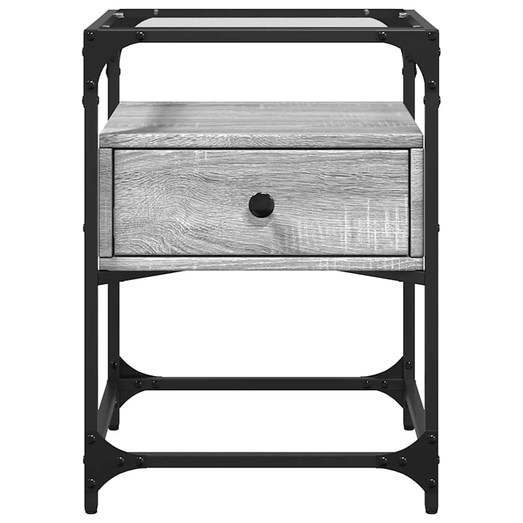 vidaXL Nachttische 2 Stk. Grau Sonoma 40x40x55 cm Holzwerkstoff