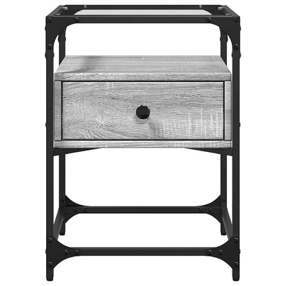 vidaXL Nachttische 2 Stk. Grau Sonoma 40x40x55 cm Holzwerkstoff