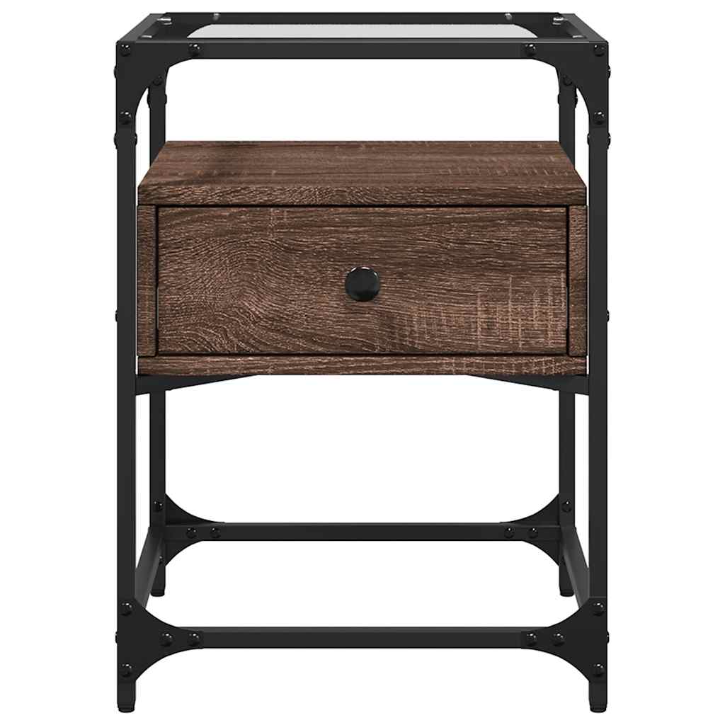 vidaXL Nachttisch Braun Eichen-Optik 40x40x55 cm Holzwerkstoff
