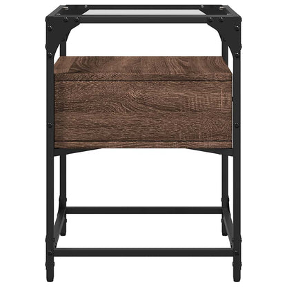 vidaXL Nachttisch Braun Eichen-Optik 40x40x55 cm Holzwerkstoff