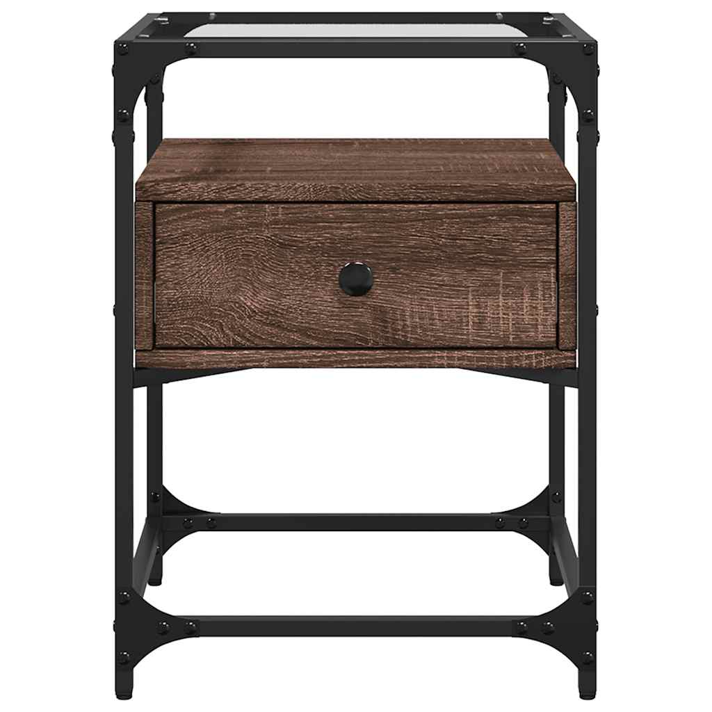vidaXL Nachttische 2 Stk. Braun Eichen-Optik 40x40x55 cm Holzwerkstoff