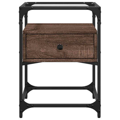 vidaXL Nachttische 2 Stk. Braun Eichen-Optik 40x40x55 cm Holzwerkstoff