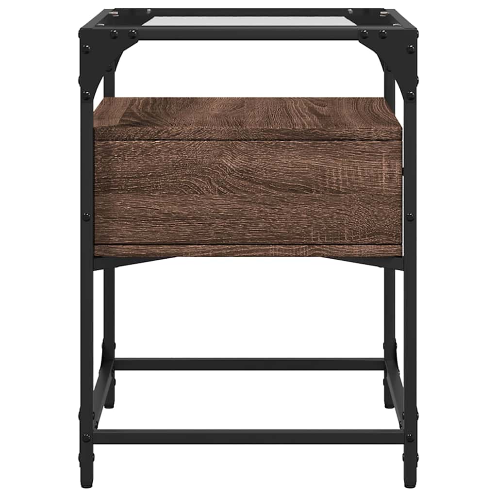 vidaXL Nachttische 2 Stk. Braun Eichen-Optik 40x40x55 cm Holzwerkstoff