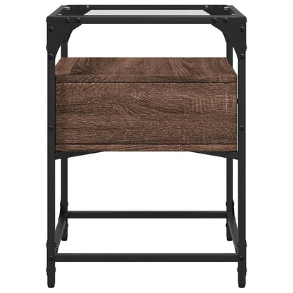 vidaXL Nachttische 2 Stk. Braun Eichen-Optik 40x40x55 cm Holzwerkstoff