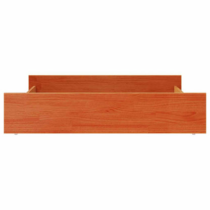 Bettschubladen 2 Stk. Wachsbraun Massivholz Kiefer