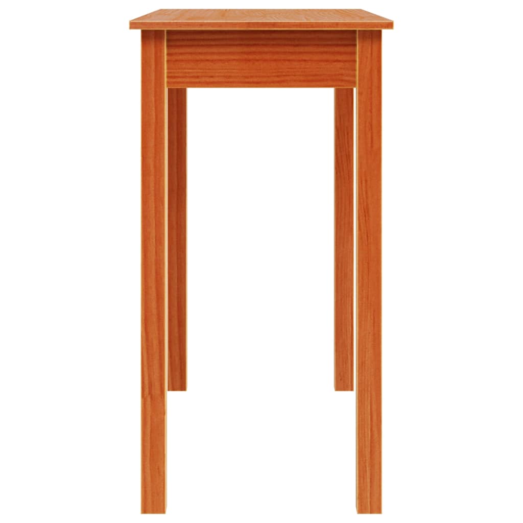 vidaXL Table console marron ciré 80x40x75 cm pin massif