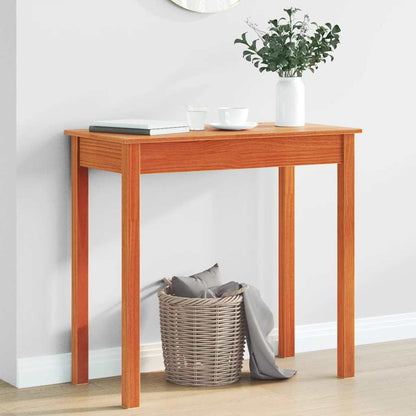 vidaXL Table console marron ciré 80x40x75 cm pin massif