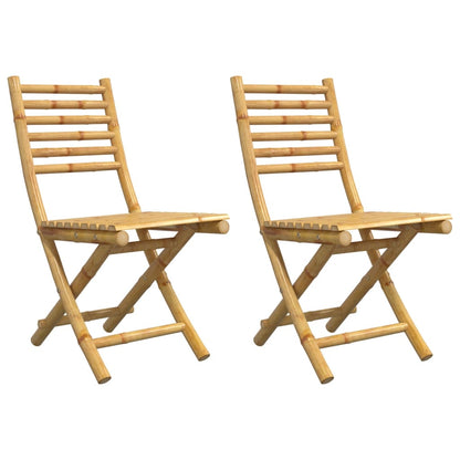 vidaXL Chaises de jardin pliables 2 pcs 43x54x88 cm Bambou