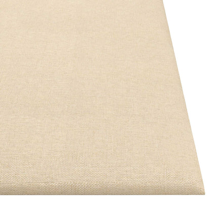 Wandkopfteilen 12 pcs Creme 30 x 30 cm Stoff