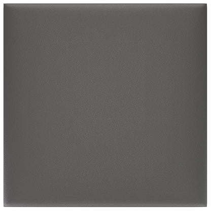 Wandkopfteilen 12 pcs Grau 30 x 30 cm Stoff