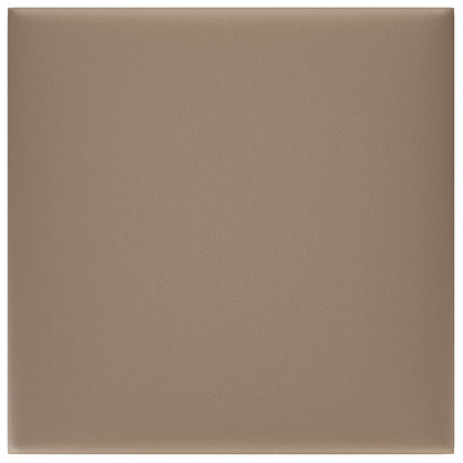 Wandkopfteilen 12 pcs Cappuccino 30 x 30 cm Stoff