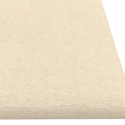 Wandkopfteilen 12 pcs Creme 60 x 15 cm Stoff