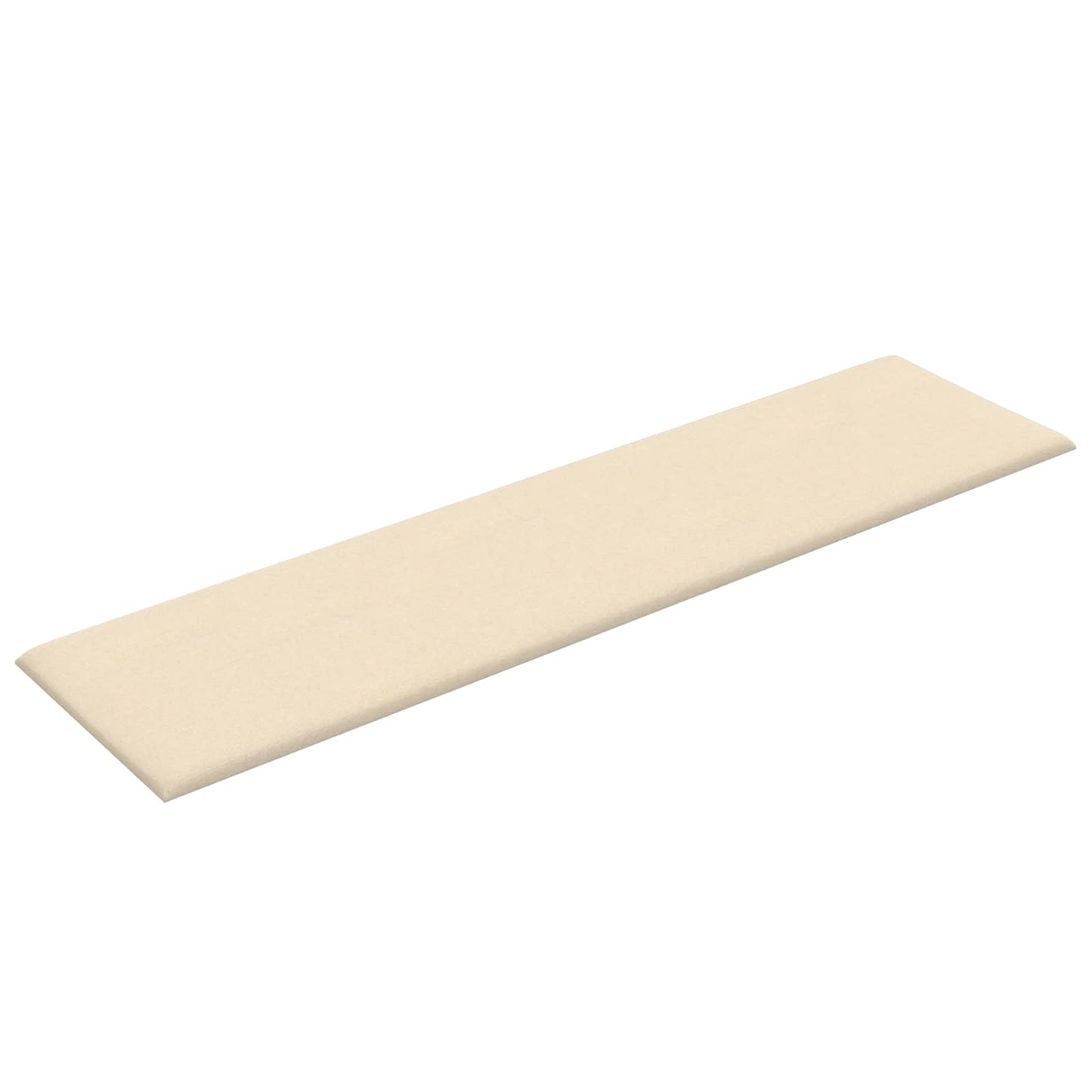 Wandkopfteilen 12 pcs Creme 60 x 15 cm Stoff