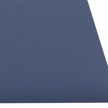 Wandkopfteilen 12 pcs Blau 60 x 15 cm Stoff